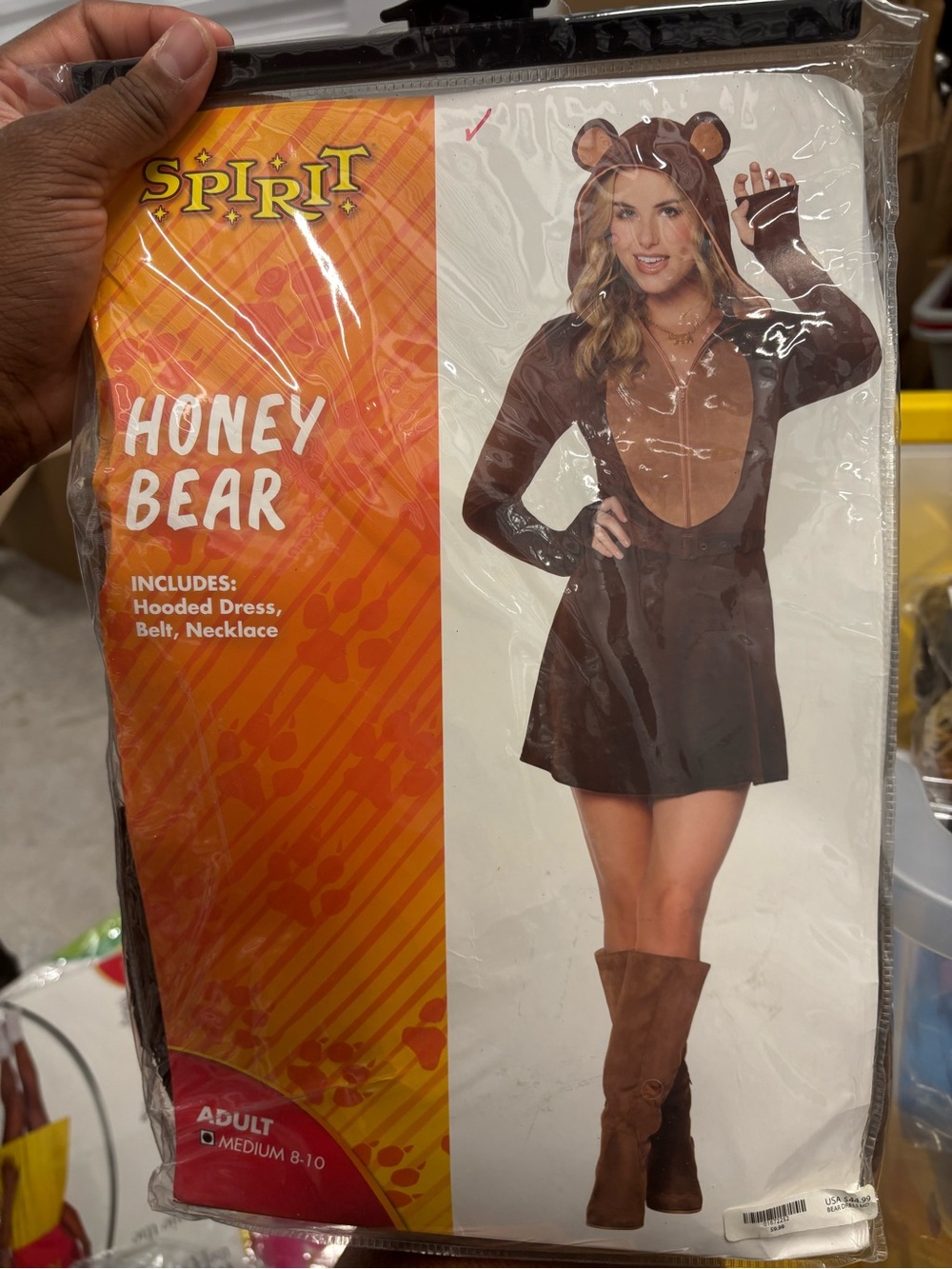Adult Women’s Honey Bear Costume Size Medium
